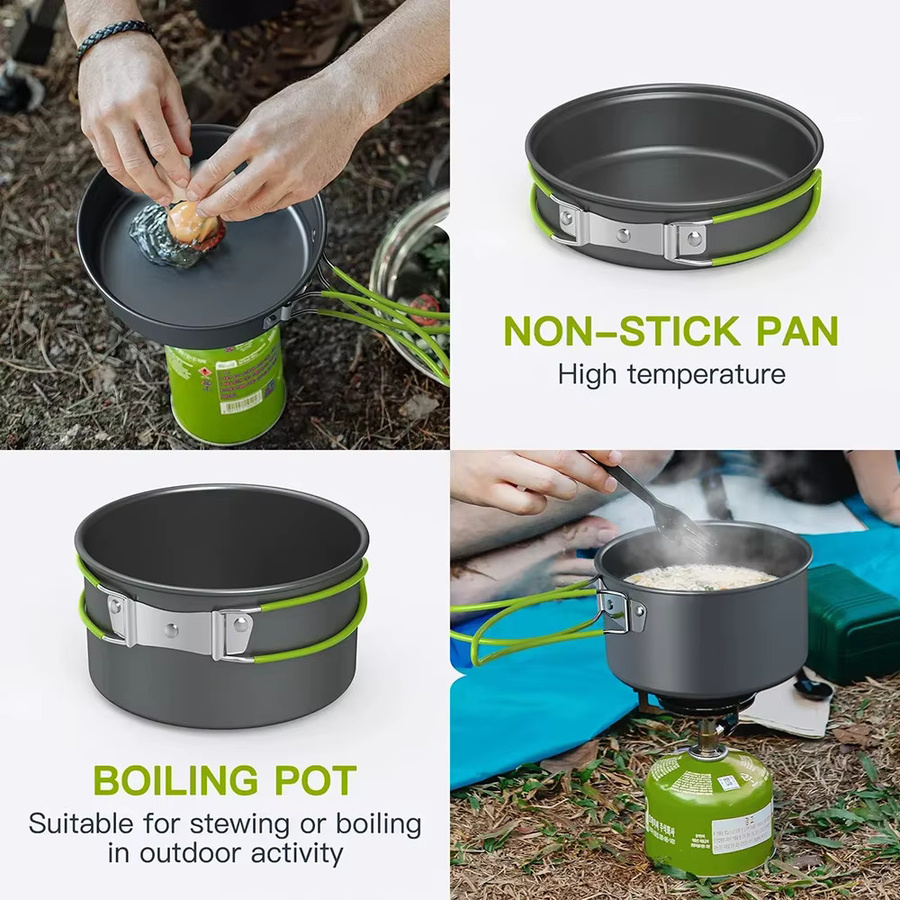LISM 4-teiliges Outdoor-Kochgeschirr-Set aus Aluminium für 2-3 Personen - Bild 4