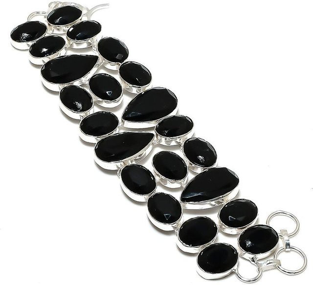Madonnajewels Armband, 925 Sterlingsilber, Schwarzer Spinell, Unisex - Bild 1