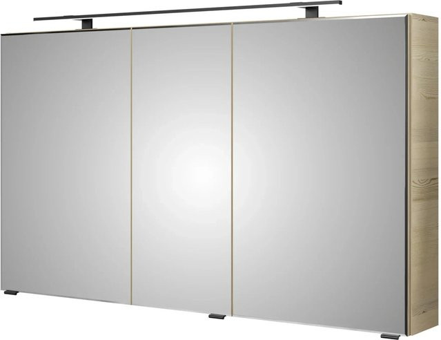 Pelipal Spiegelschrank Quantum 07 Polar Pinie Quer mit LED-Beleuchtung, Sensor-Schalter und Rasierfach, B/H/T: 120 x 45 x 30 cm - Bild 1