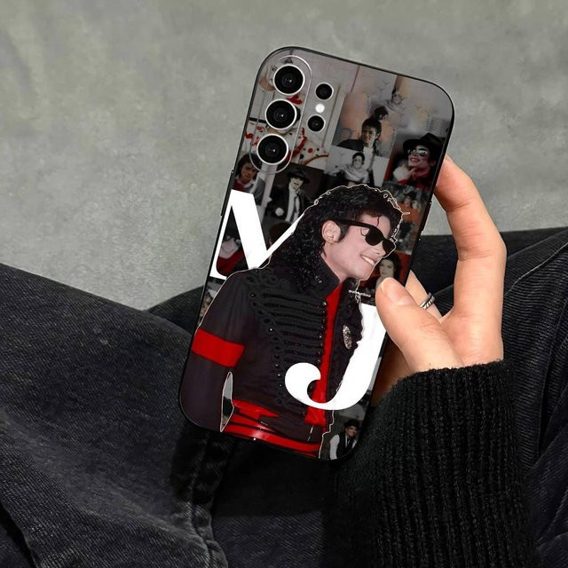 M-Michael Jackson Handyhülle für Samsung Galaxy S24 S23 S22 S21 S20 Ultra Plus Note 10 5G in Schwarz - Bild 1