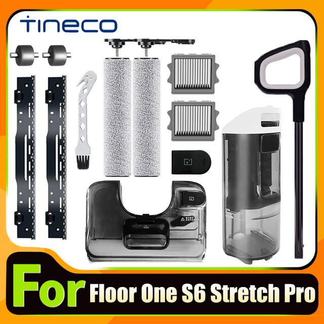 Tineco Zubehör Set für FLOOR ONE S6 Stretch Pro mit Wassertank, Pinsel, Rolle, HEPA-Filter und Halter in Multicolor - Bild 1