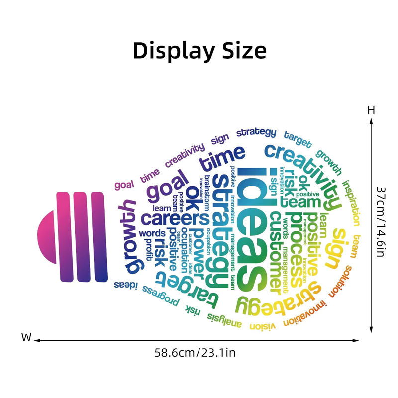 Kreative Wandaufkleber in Glühbirnen-Optik von BRUP, Multicolor, unregelmäßige Form für Schlafzimmer und Wohnzimmer - Bild 2