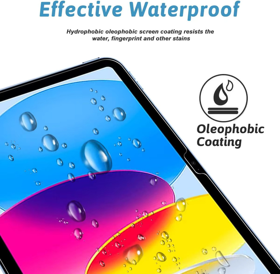 QIJUN 2er Pack Displayschutz aus 9H gehärtetem Glas für iPad 10. Generation (2022) und 11. Generation (2025) 10,9''/11'' Transparent Anti-Kratz-Schutzfolie - Bild 4