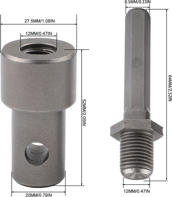 Erde Auger Bohrer Adapter für elektrische Bohrer und Schlagschrauber mit 4 Interface-Arten - Bild 1