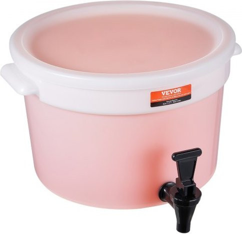 VEVOR Getränkespender aus Kunststoff mit Zapfhahn und Deckel, Saftspender für Partys und Restaurants, Pink, 11 l - Bild 1