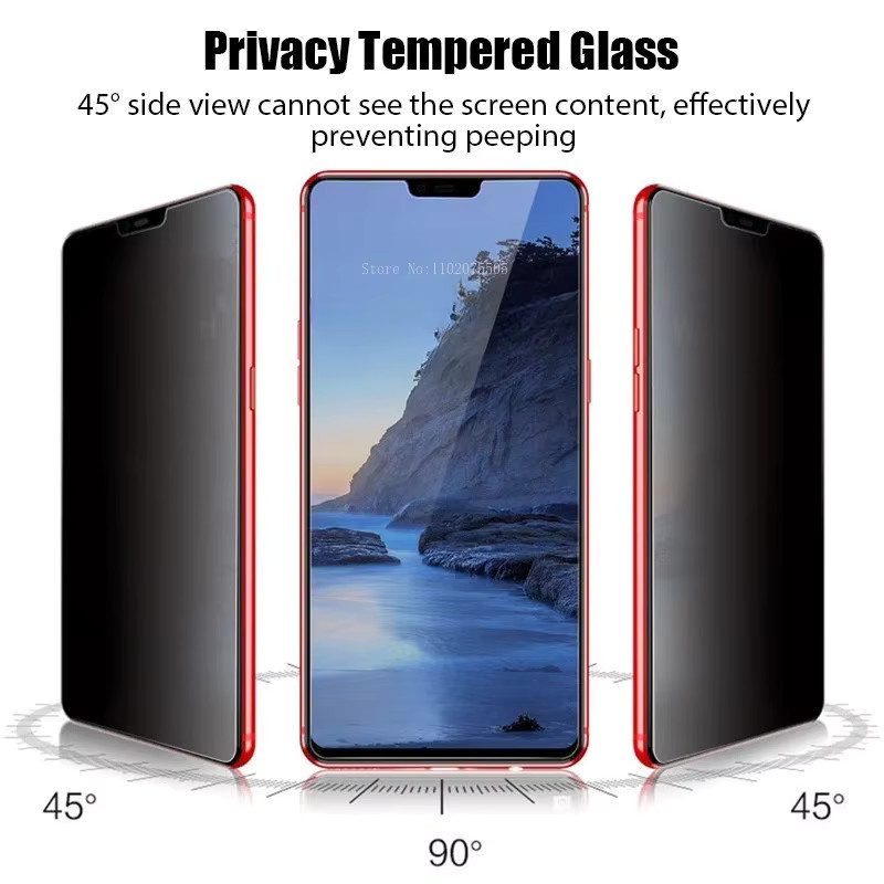 3er-Pack Privatsphäre Displayschutzfolie aus Glas für Xiaomi Mi 10T 9T 11 12 Lite 12T 13 und Poco X3 Pro NFC X5 F3 X4 GT F4 C40 M3 M4 M5 - Bild 2