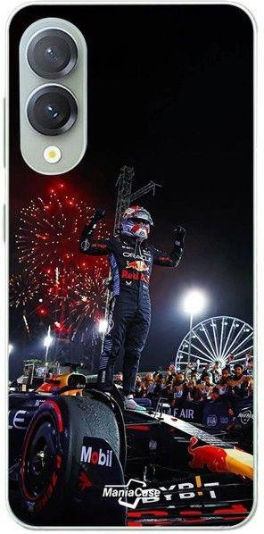 Maniacase Silikon Handyhülle für Samsung Galaxy S25 Edge in Schwarz mit Max Verstappen Champion Design - Bild 1