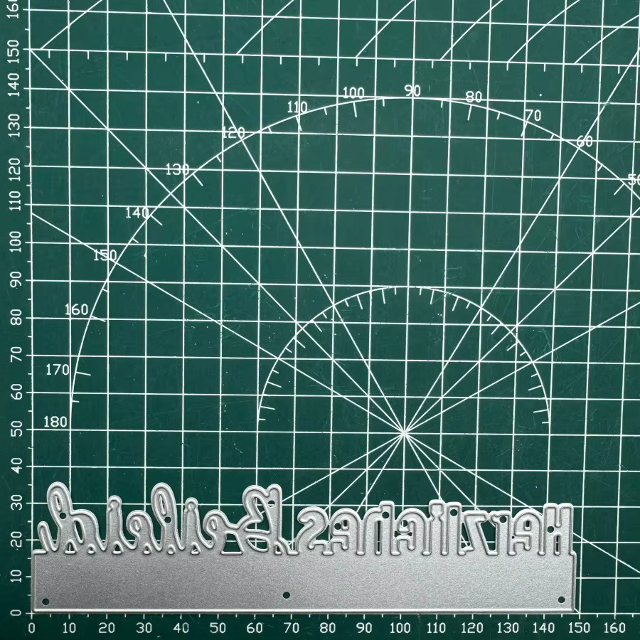 Metall-Stanzform Neue deutsche Phrase Herzliches Beileid in Silber für Scrapbooking, Kartenherstellung und DIY-Dekoration - Bild 4