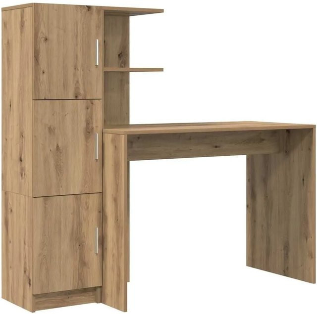 vidaXL Schreibtisch 2-teilig in Artisan-Eiche, Farbe Braun - Bild 1