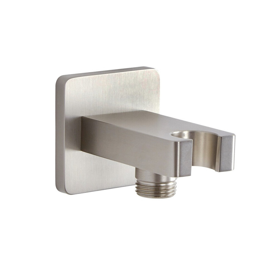 Wandanschlussbogen mit Halterung für Brause aus Messing in Gebürstetem Nickel von Hudson Reed - Bild 1