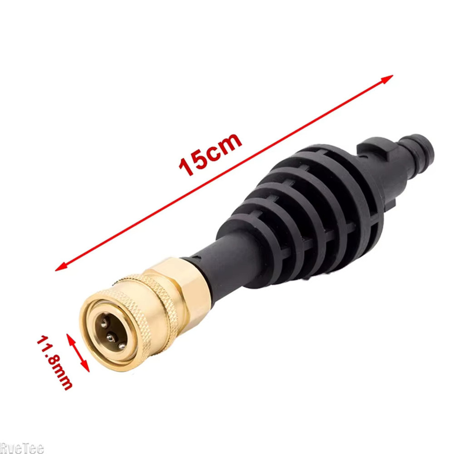 Worx Ersatz-Verlängerungsstangenadapter für Hydroshot Hochdruckreiniger mit Schnellanschluss, Schwarz, Länge: 15 cm - Bild 2