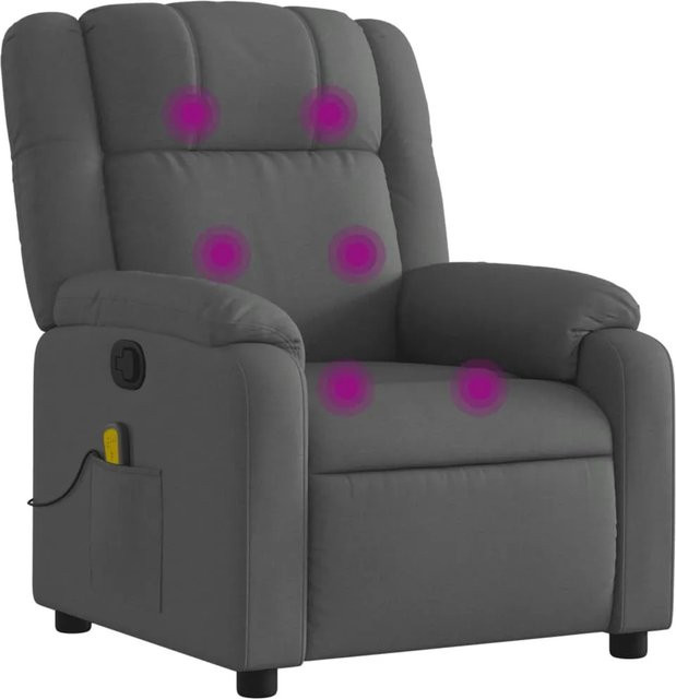 vidaXL Massagesessel Modell 11 in Dunkelgrau mit Samtbezug und Armlehnen - Bild 1