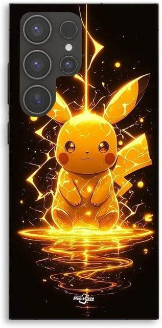 Samsung Galaxy S23 Ultra Blitz Maniacase Hülle Pikachu Schwarz - Bild 1