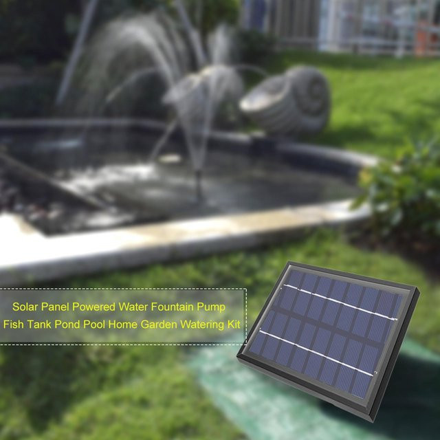 Solarbetriebene Wasserbrunnenpumpe von mfySpace in Schwarz für Aquarium, Teich, Pool und Gartenbewässerung - Bild 1