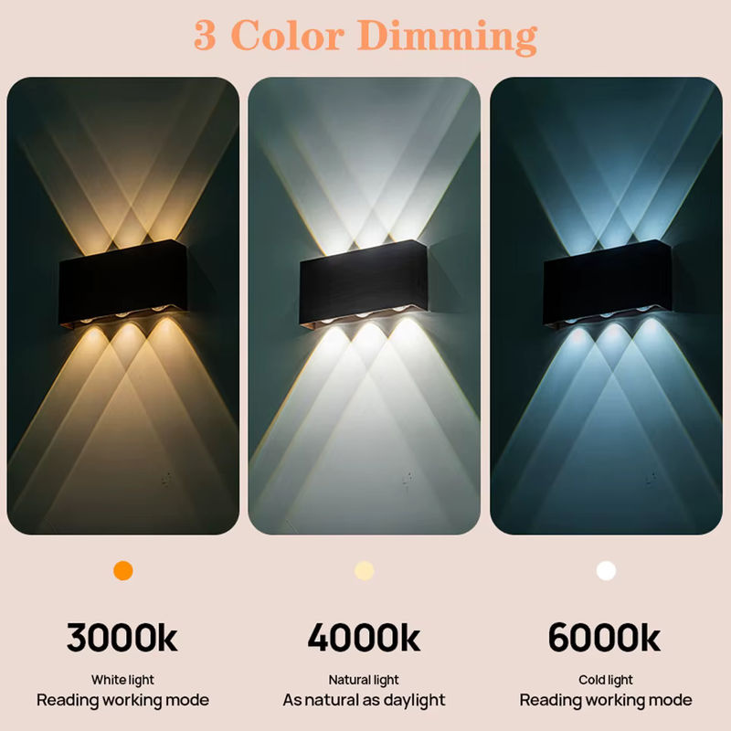 YooE Kabellose LED-Wandleuchte in Schwarz mit Touch-Dimmer, Typ-C-Ladung und 3 Farbmodi für Nachttisch und Treppen - Bild 3
