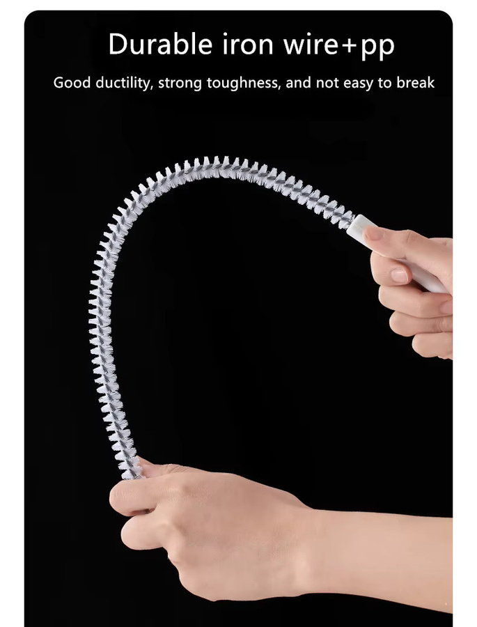 Flexible Reinigungsbürste von Kitchya für Waschbecken und Abflüsse in Weiß - Bild 3