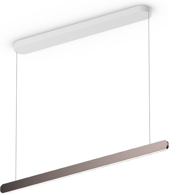 Occhio Mito linear volo 100 up LED-Pendelleuchte in Weiß matt mit Phantom-Kopf, höhenverstellbar von 65-165 cm, inkl. Occhio air Modul und x-tra warm LED (2200K - 3500K) - Bild 1