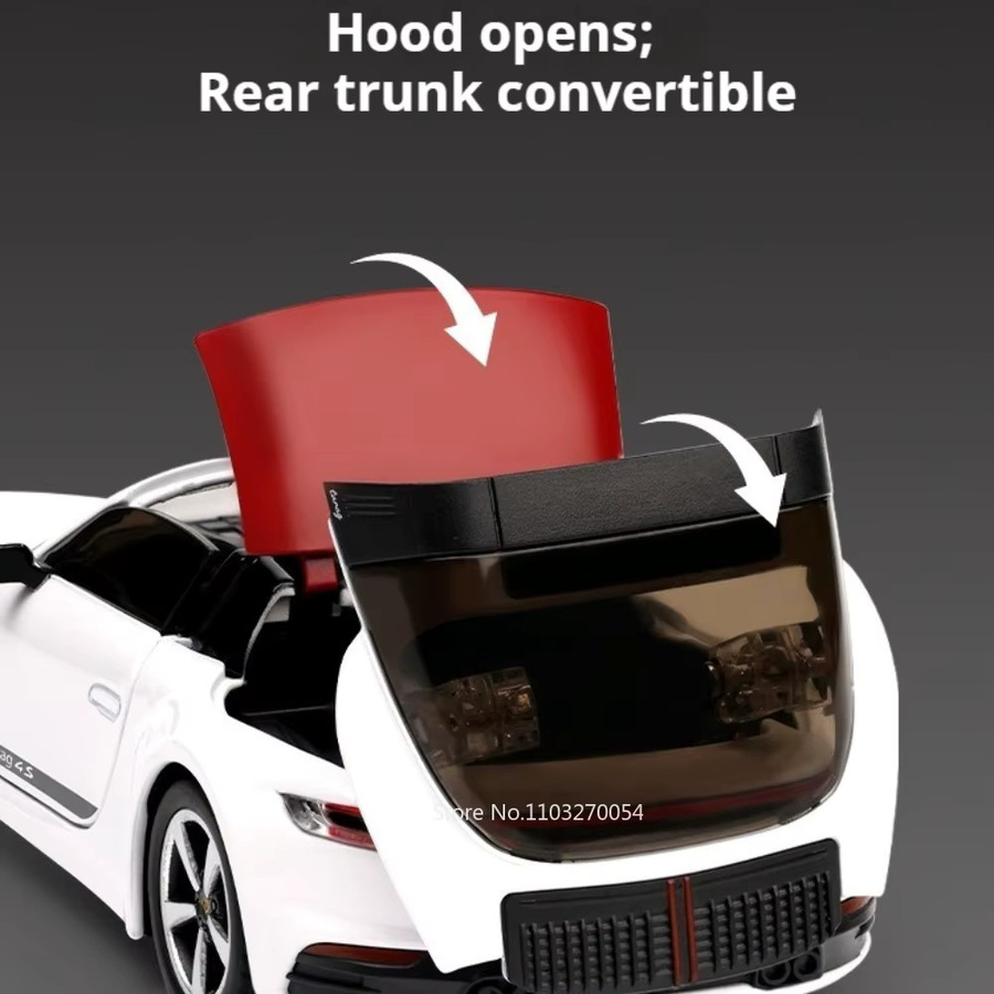 MAKEDA 911 Targa Supra GT4, Miniaturmodell, 1:32 Maßstab, mit Licht und Sound - Bild 3