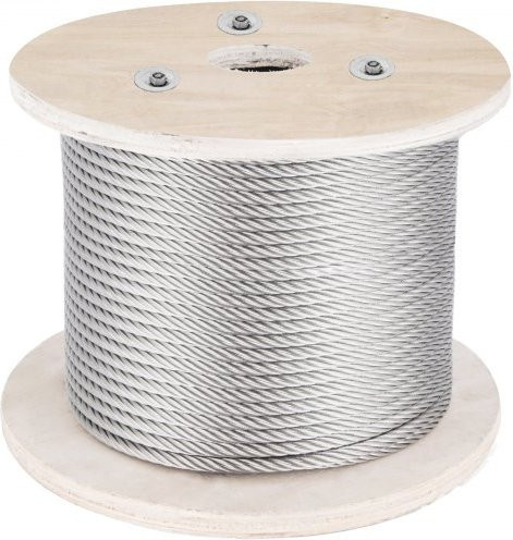 VEVOR Edelstahlkabel aus 316 Edelstahl in Silber, 152 m Länge, Durchmesser: 4 mm, 1x19 Konstruktion für Außengeländer und DIY-Balustraden - Bild 1