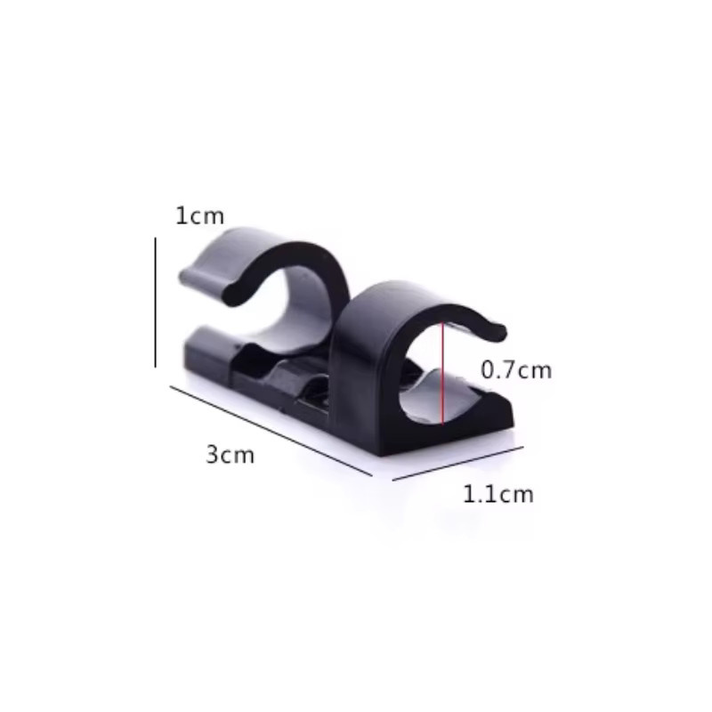 Chic Rain Kabelorganisator-Clips in Transparent für Schreibtisch und Arbeitsplatz aus ABS-Material zur Kabelverwaltung von USB-Ladekabeln und Datenkabeln - Bild 2