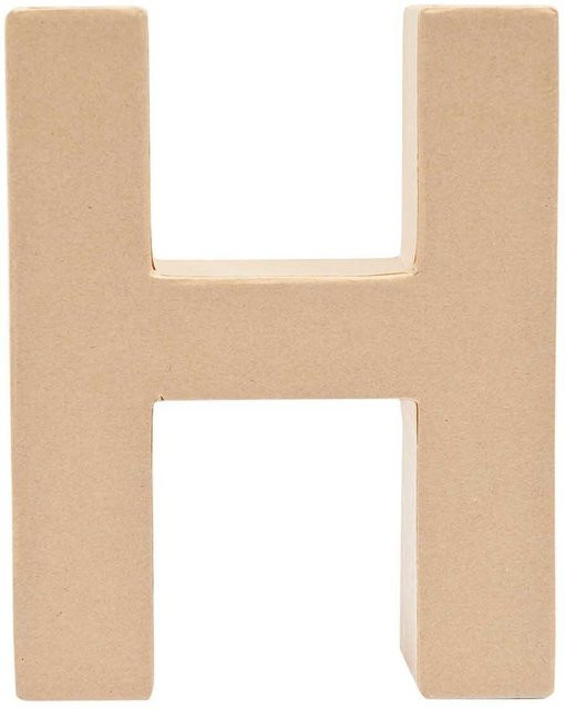 Rico Design 3D Papp-Buchstabe H stehend aus Pappe, Höhe: 17,5 cm - Bild 1