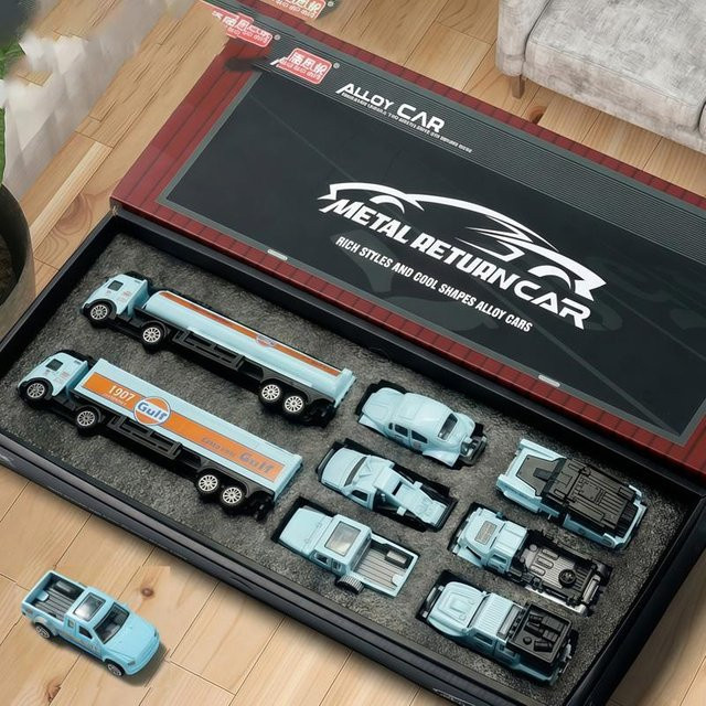 Linyi toy car Legierungsauto-Set, Renn-Transport-LKW, Metall, ab 14 Jahren - Bild 1