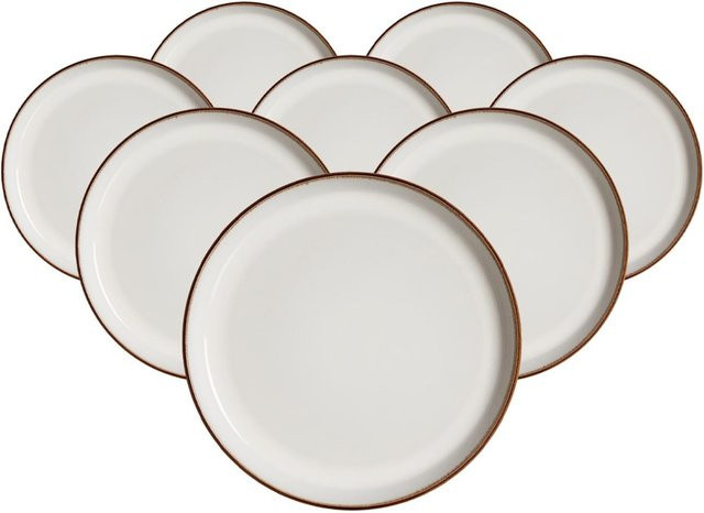 Ritzenhoff & Breker Dessert-Teller Visby aus Porzellan, Weiß, 8er Set, Durchmesser: 20,5 cm - Bild 1