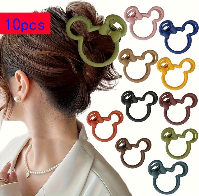 HEROCROSS Haarspangen Mickey-Ohren-Form, 5/10 Stück, Cartoon-Design - Bild 1