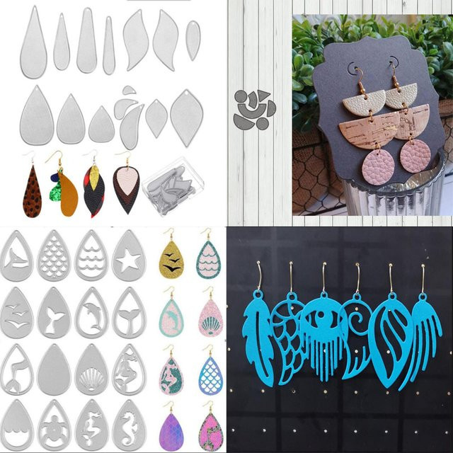 Metall Stanzform Ohrring Prägeschablone für DIY Scrapbook und Papier Dekoration - Bild 1