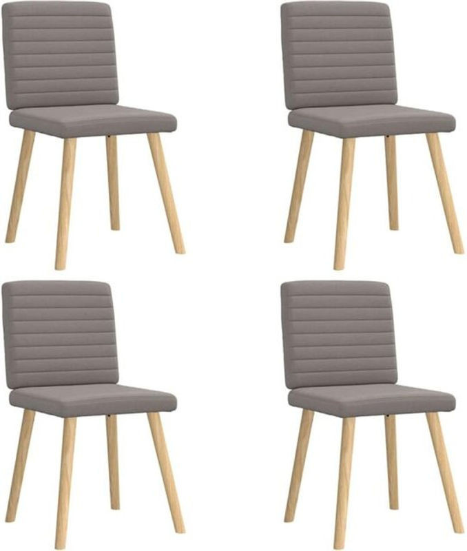 Set aus 4 modernen Esszimmerstühlen von Vidaxl in Taupe meliert aus Stoff - Bild 1