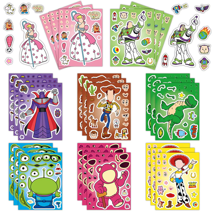 Disney Toy Story Make-a-Face-Puzzle-Aufkleber, DIY-Puzzle-Spiel - Bild 2