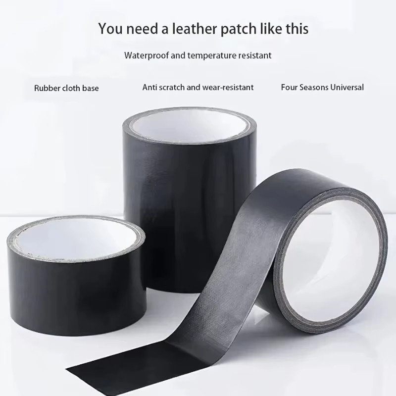 Schwarzes Stoffklebeband zur Reparatur von Kissen, Ledersitzen und Sofas - Bild 2