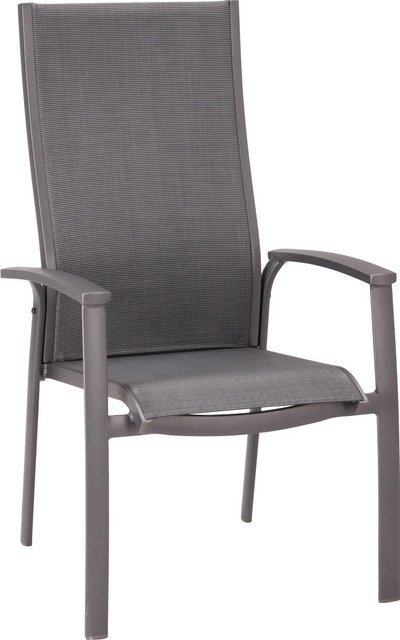 Barths Stapelsessel Larino Anthrazit mit Ergotex-Gewebe und Aluminiumgestell, B/T/H: 63 x 68 x 110 cm - Bild 2