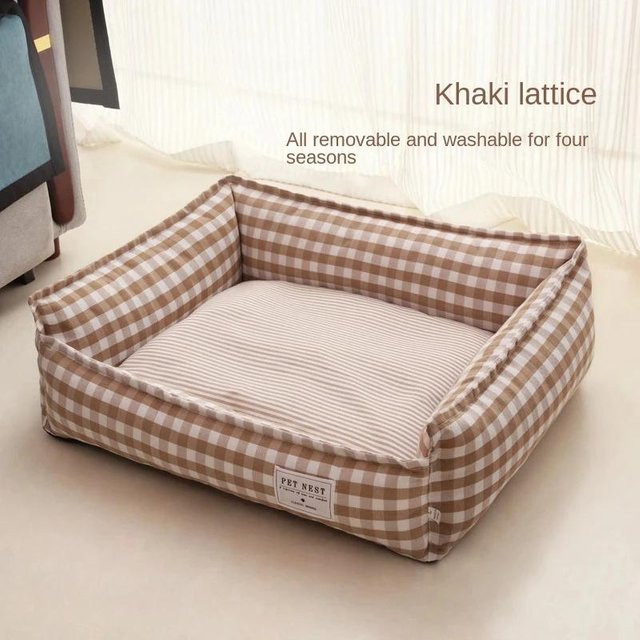 Warmes Nest Katzenbett und Hundehaus von Yiran Furniture in Khaki, abnehmbar und rutschfest - Bild 1