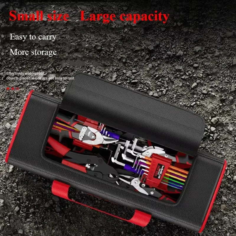 DELIXI Professionelle Elektriker Werkzeugtasche aus wasserdichtem 1680D Oxford Material als Organizer für Garage und Werkstatt - Bild 2