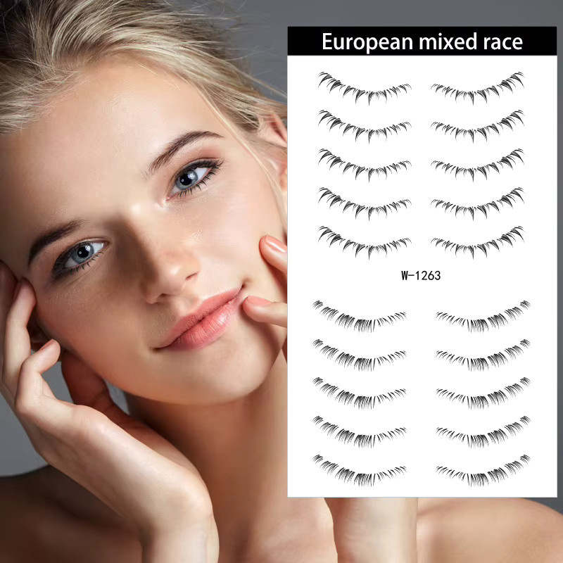 3D-Falsche Wimpern Tattoo-Aufkleber, 10/30 Paar, Unisex - Bild 2