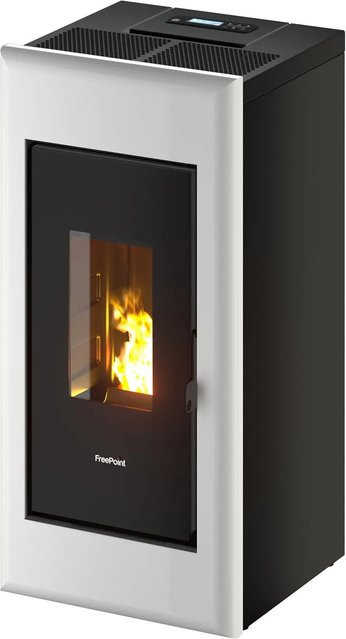 Freepoint Pelletofen One WiFi-fähig Stahl Weiß 7 kW - Bild 1