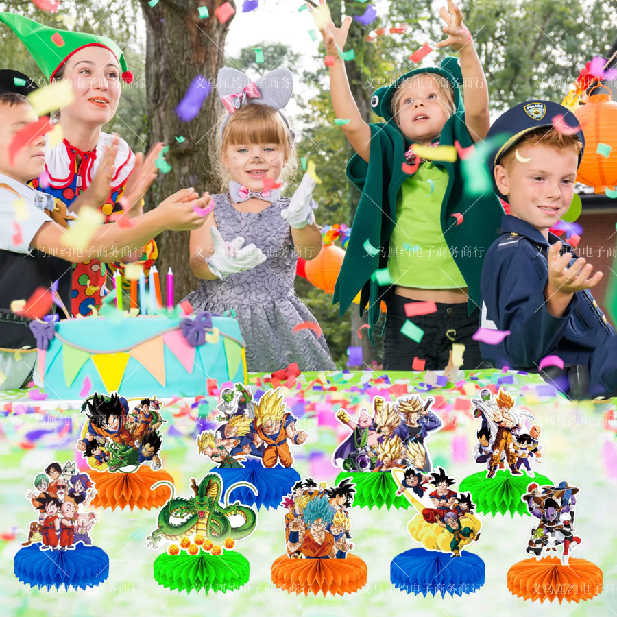 Bandai Dragon Ball Tischdekoration aus Papier für Kindergeburtstage und Partys, Mehrfarbig - Bild 3
