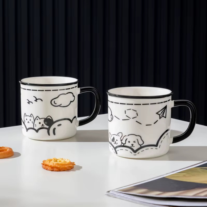 Vintage Keramiktasse in Weiß für Kaffee und Tee - Bild 3