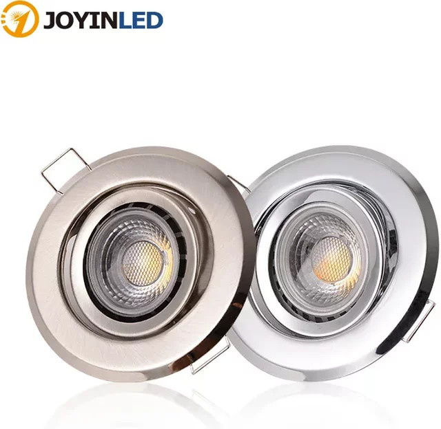 JOYINLED MR11 Lampenhalter Chrom Verstellbarer Einbau-LED-Spotlight Rahmen mit 45 mm Ausschnitt - Bild 1