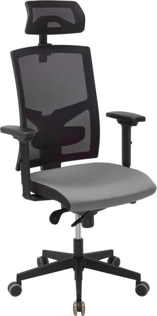 Mömax Chefsessel Boss Executive Chair in Grau/Schwarz mit Kopfstütze und Armlehnen - Bild 1