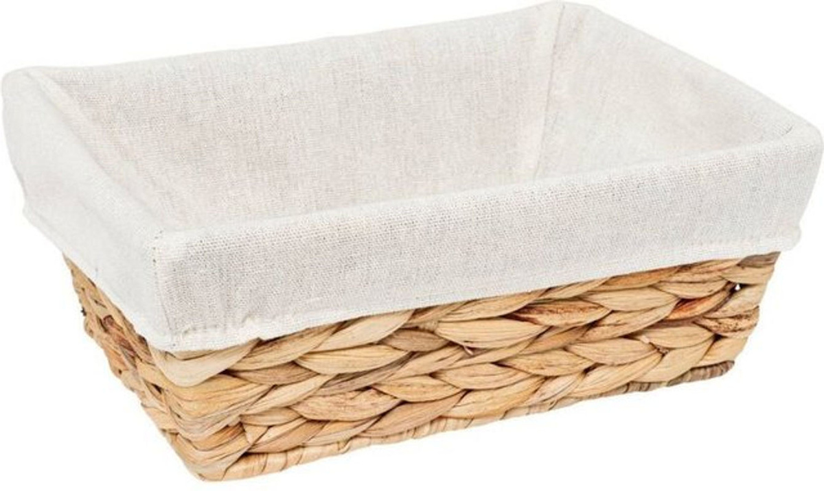 Brotkorb Harmony von five simply smart in Beige aus Metall und Rattan, rechteckig, B: 18,5 cm, T: 9,5 cm, H: 18,5 cm - Bild 1
