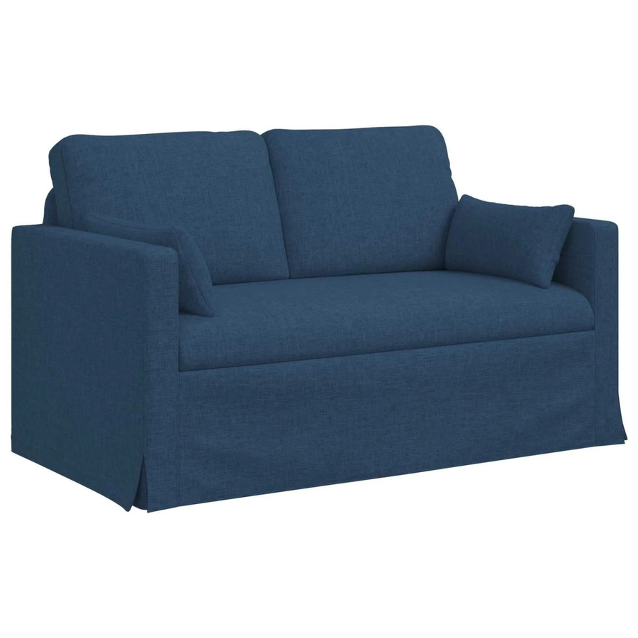 vidaXL Sofa Blau mit Stoffbezug und Metallrahmen B/T/H: 139 x 78 x 80 cm - Bild 2