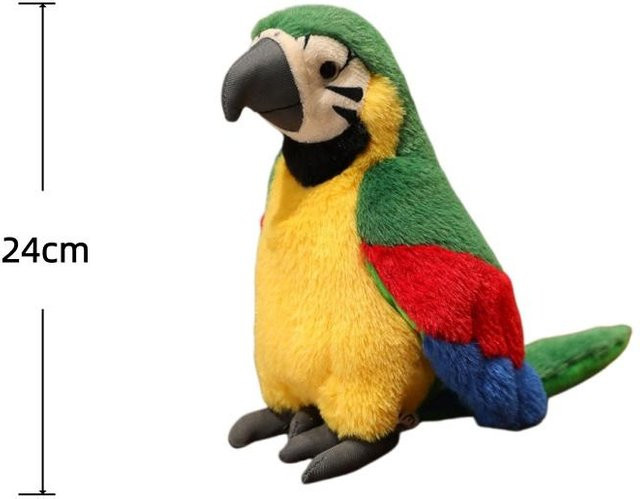 Yiran toy Papagei Plüschtier, 24cm, bunt - Bild 1