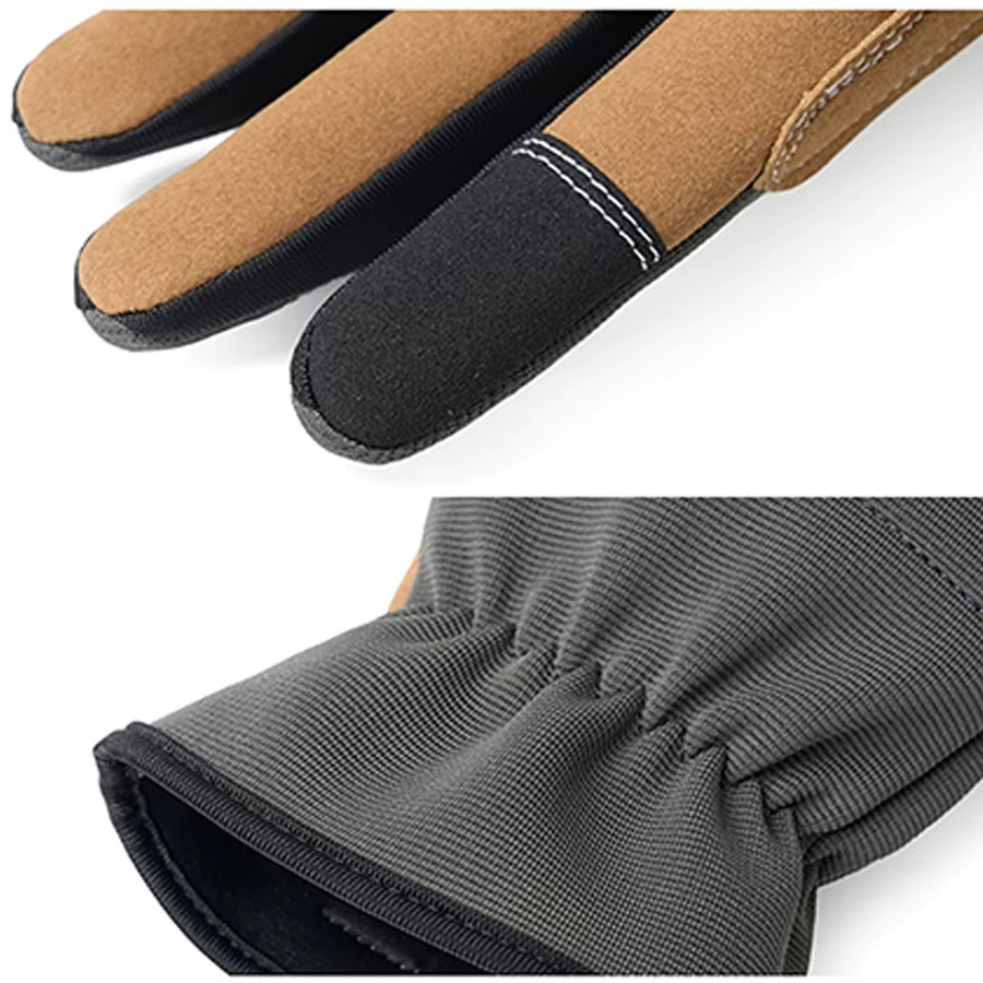 GETINFIT Gartenhandschuhe Schwarz, 1 Paar pannensicher, rutschfest und verschleißfest mit Touchscreen-Funktion für Outdoor-Aktivitäten - Bild 5