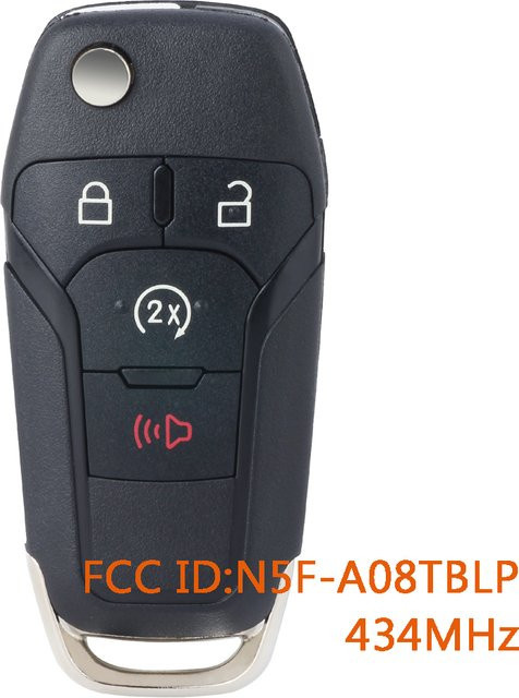 KEYECU Fernbedienung Auto Schlüsselanhänger 434 MHz für Ford F250 F350 F450 F550 F650 F750 2023 2024 Schwarz N5F-A08TBLP 164-R8337 - Bild 1
