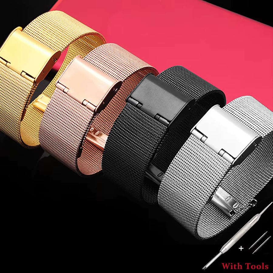 Uhrenarmband Milanaise, Edelstahl, Unisex - Bild 2