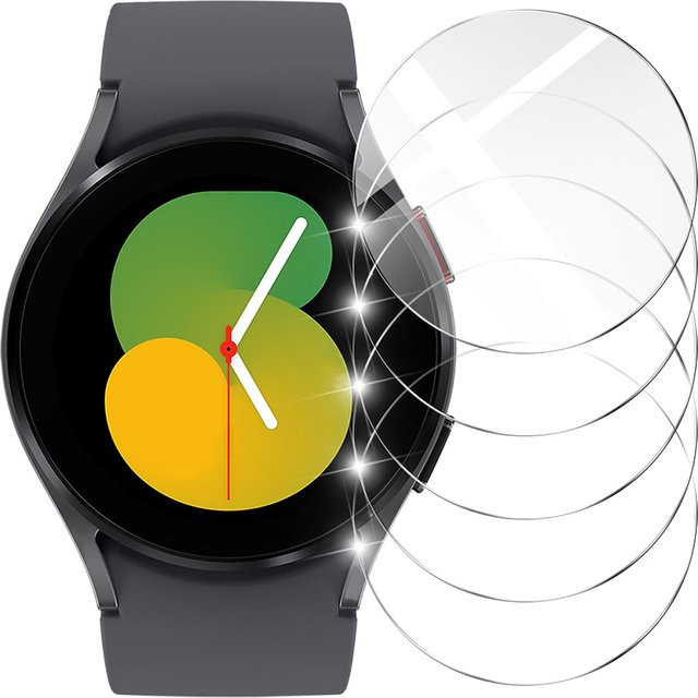 Mrgabwte Displayschutzfolie aus 9H gehärtetem Glas für Samsung Galaxy Watch 7 6 5 4 40mm 44mm 6 Classic 43mm 47mm Pro in Transparent - Bild 1