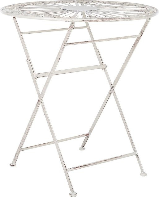 Beliani Klappbarer Tisch SCAFA Weiss B/T/H: 70 x 70 x 77 cm - Bild 1