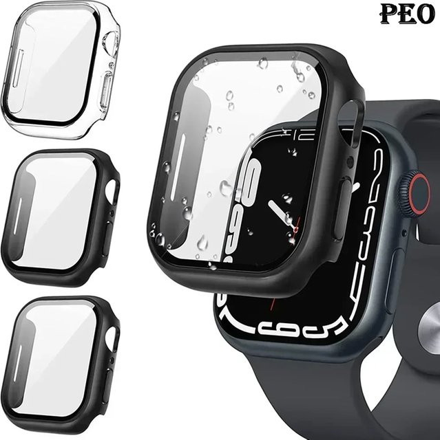 Displayschutzfolie Apple Watch Serie 9, gehärtetes Glas, harte Abdeckung - Bild 1